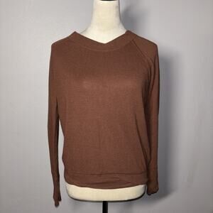 J.Crew Women’s Size Large Brown Sweater Wool Silk Blend Long Sleeve Pullover L